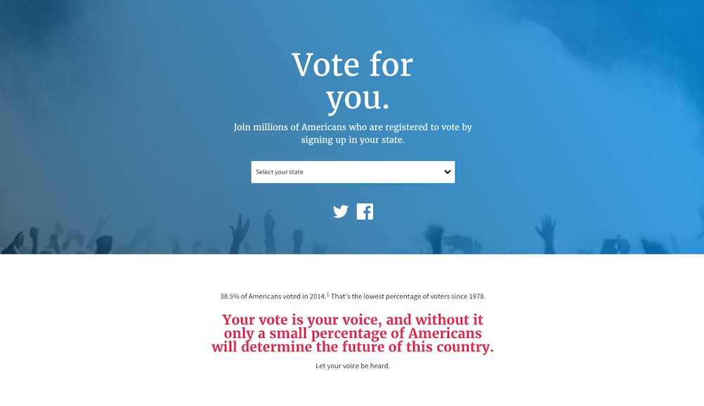 The vote.usa.gov website – built using the design principles