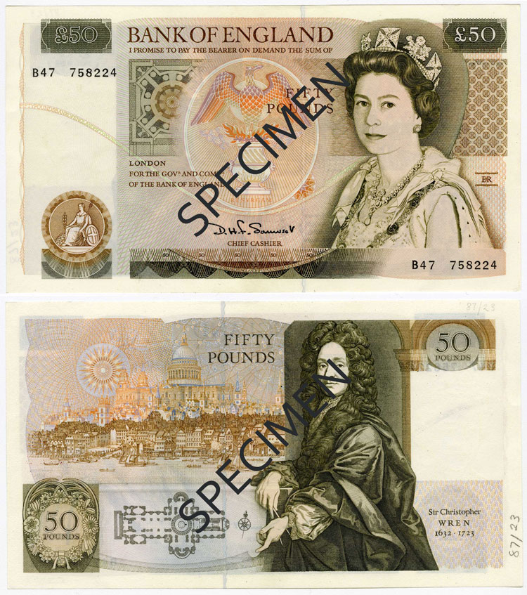Old 50 pound notes discount
