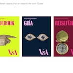 WIP cover design for Planning Unit's new V&A guidebook